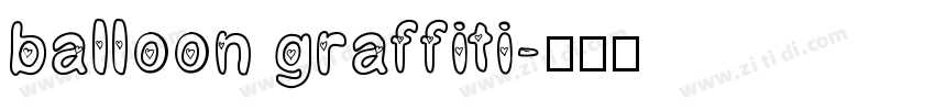 balloon graffiti字体转换